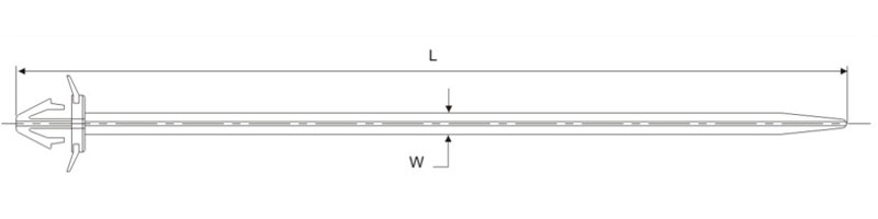 Drawings of Push Mount Cable Ties 